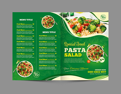 Bi-Fold Restaurant menu