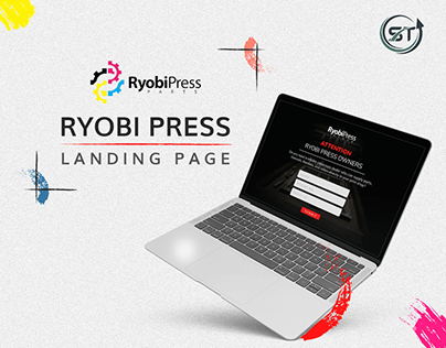 Landing Page Ui Design for Ryobi Press