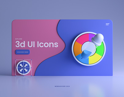 3d UI Icons website visual