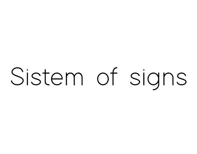 Sistem of signs