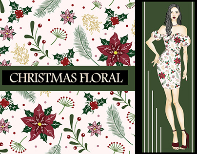 CHRISTMAS FLORAL PATTERN