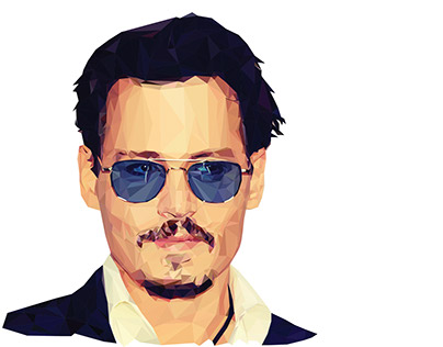 3D Low Poly Portrait // Johnny Depp