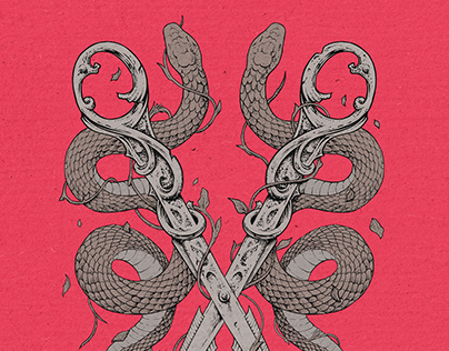 Serpent Scissors | Art Prints Available