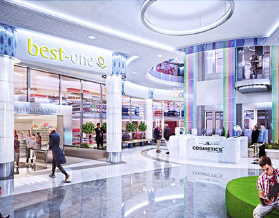 shopping center interior