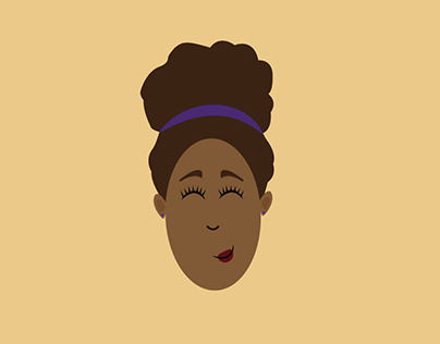 Afro-Bun Girl Illustration