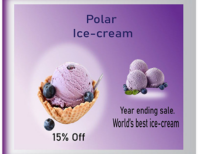 Blue Berry Ice-Cream Poster