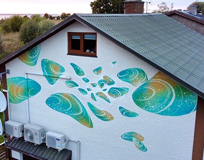 mural "Clouds-Seashells ".