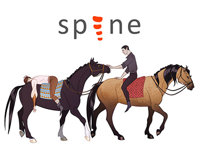 Spine 2D animation - Horses walk cycle