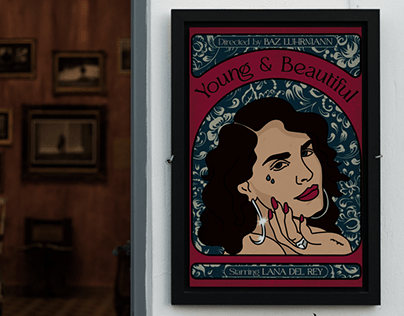 Young and Beautiful | Pôster Art Nouveau