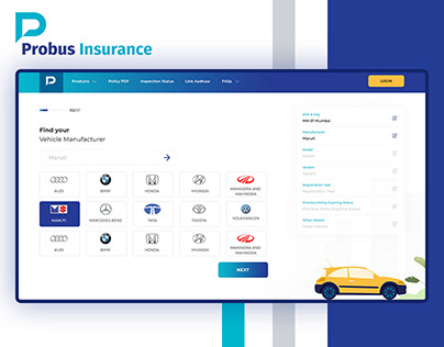 Website design For Car Insurance & Buy Insurance Plans