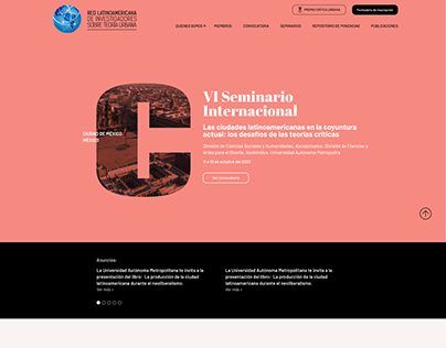 Sitio web para Red Latinoamericana de Investigadores