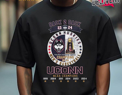 Uconn Huskies Back To Back 6 Men’s 2024 T-shirt