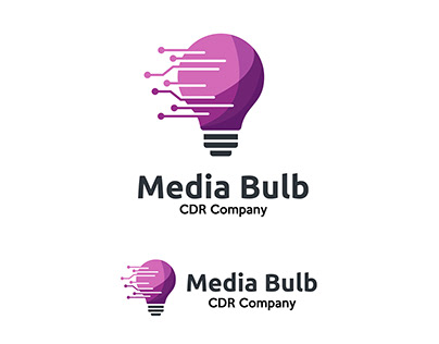 Modern digital bulb logo designs concept vector image