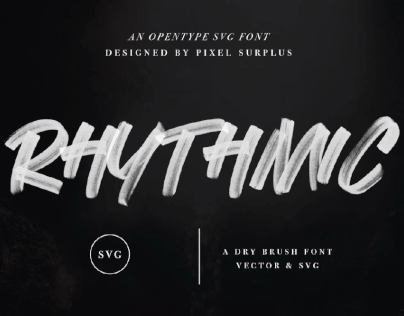 RHYTHMIC - FREE DRY BRUSH SVG FONT