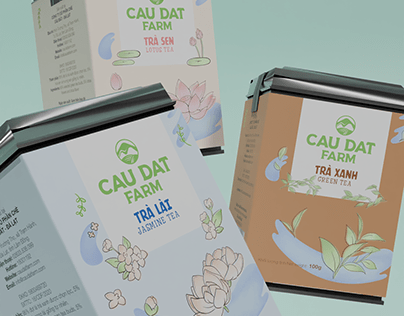 Cau Dat Tea Farm Packaging and Seasonal Giftbox