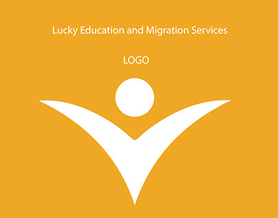 Lucky Education and Migration Services Logo Design