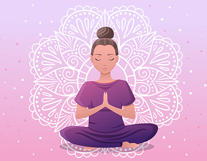 Web banner for Yoga Studio with hand-drawn mandala!