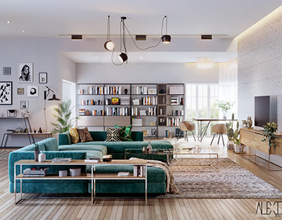 Living room interior. Showroom 2019