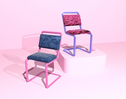 Дизайн стульев "Вельветовый гламур"