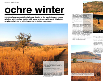 Travel Article for Nylon Magazine: South Africa