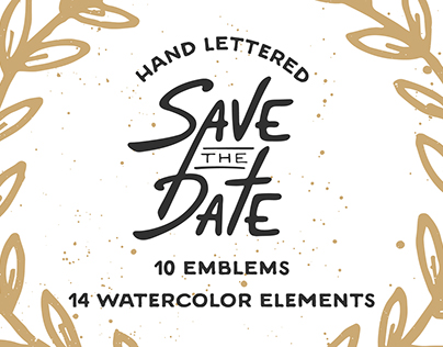 Save the Date hand drawn lettering