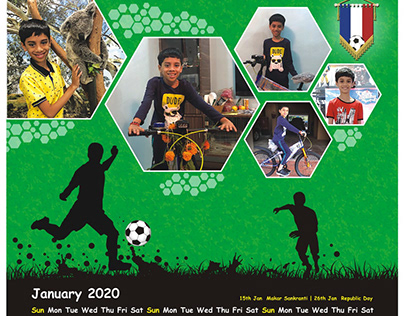 Soccer Theme Calendar for Kids