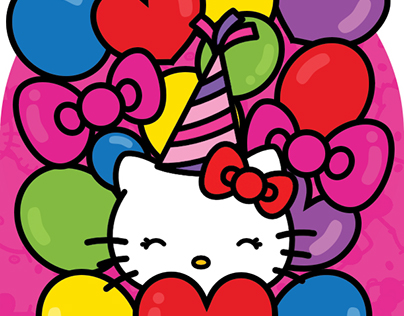Hello Kitty Themed Birthday Invitation