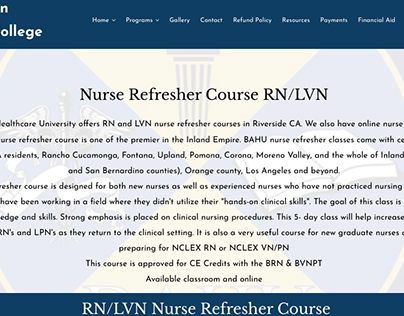 Online Nurse Refresher Course RN/LVN