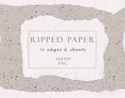 Ripped Watercolor Paper Pack