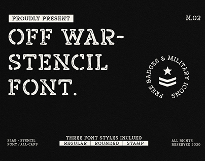 Off War - Stencil Font