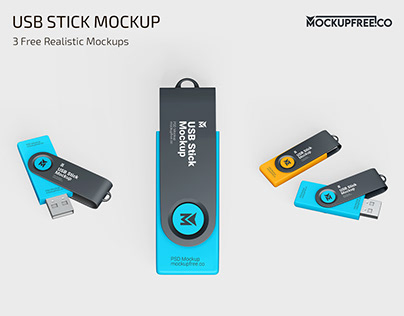 Free USB Stick Mockup