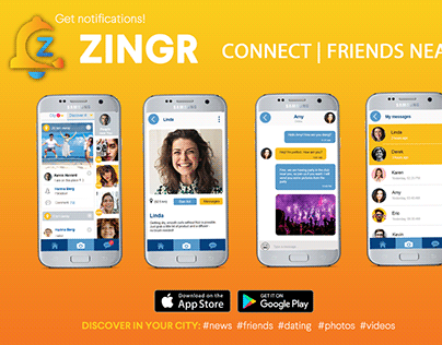 Find local friends. Discover people nearby ZINGR