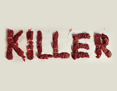 Animals in meat industry, Experimental Typography