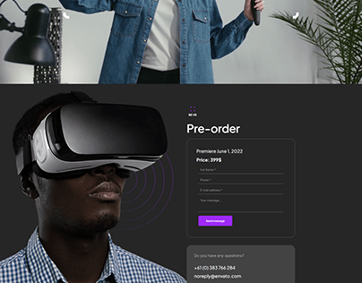 VR Landing Page Website buy using Wordpress