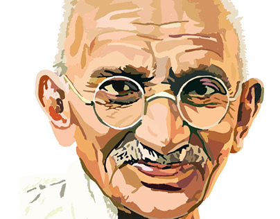 Mahatma Gandhi illustration