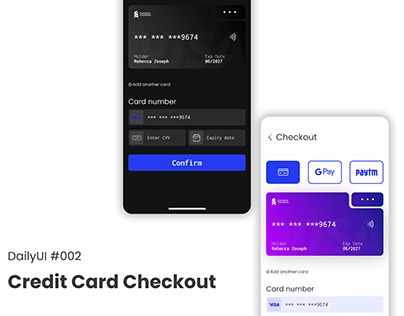 Credit Card Checkout UI