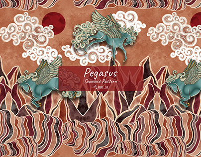 Pegasus (seamless pattern)
