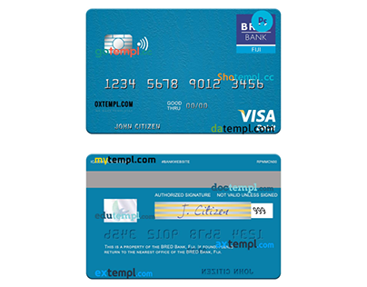 Fiji BRED Bank visa debit card