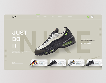Nike Air Max 95 Landing Page Design