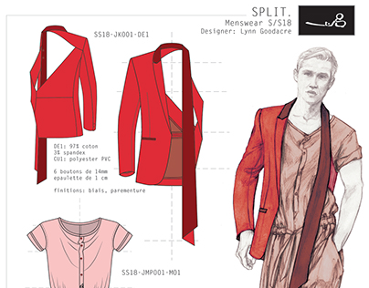 SPLIT (Red) Menswear S/S18 for TAYLOR GOODACRE