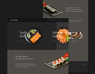 Sushiya - Japanese Restaurant Website Design