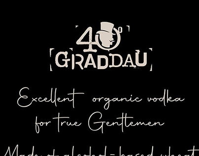 Vodka "40 Graddau" label design