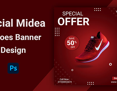 Social Midea Shoes Post Banner Design