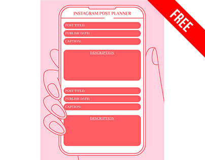 Pink Instagram Post Planner - free Google Docs Template