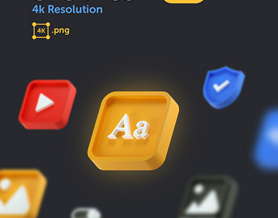 3D User icon 4K