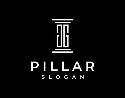 Letter GG Pillar Logo