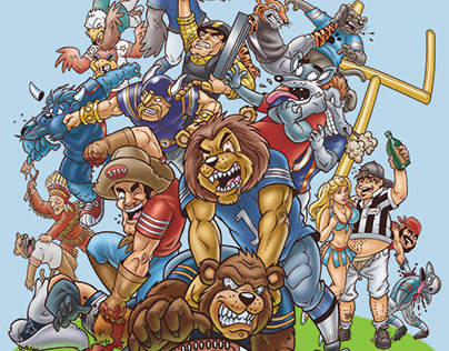 NFL themed fight scene ft. mascots (personal portfolio)