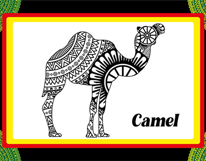 Camel Coloring Page for Adults & Kids