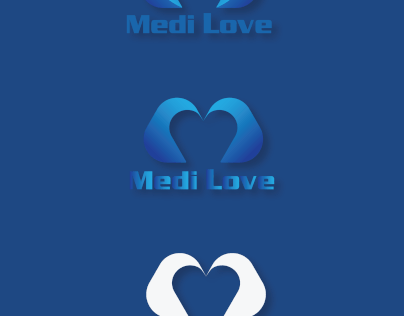 Medi Love SImple Logo design