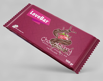 Strawberry chocolate packaging